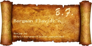Bergman Flavián névjegykártya